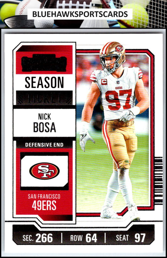 2023 Panini Contenders #88 Nick Bosa Season Ticket Retail
