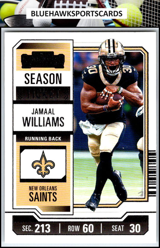 2023 Panini Contenders #73 Jamaal Williams Season Ticket Retail