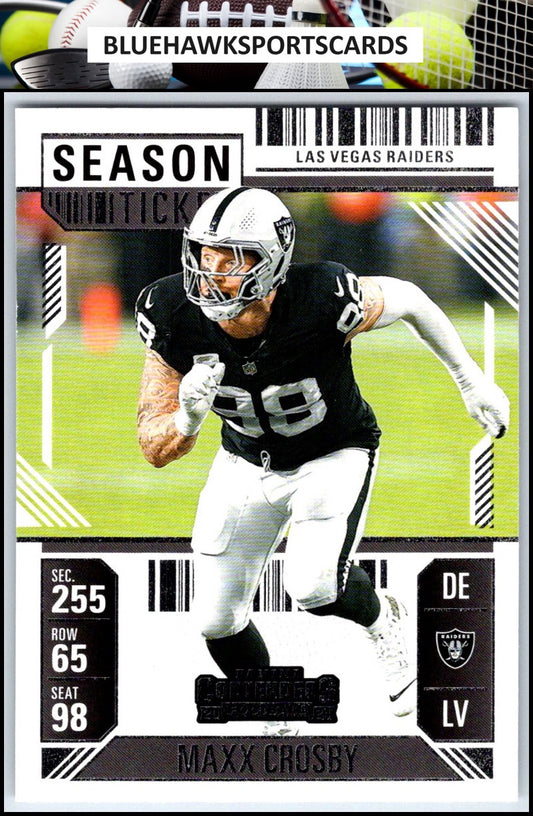 2024 Panini Contenders #52 Maxx Crosby Season Ticket Retail