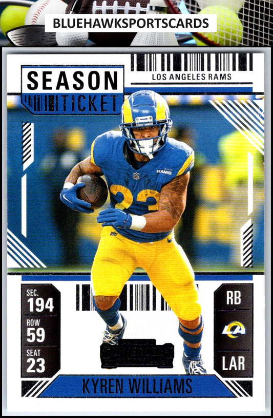 2024 Panini Contenders #60 Kyren Williams Season Ticket Retail