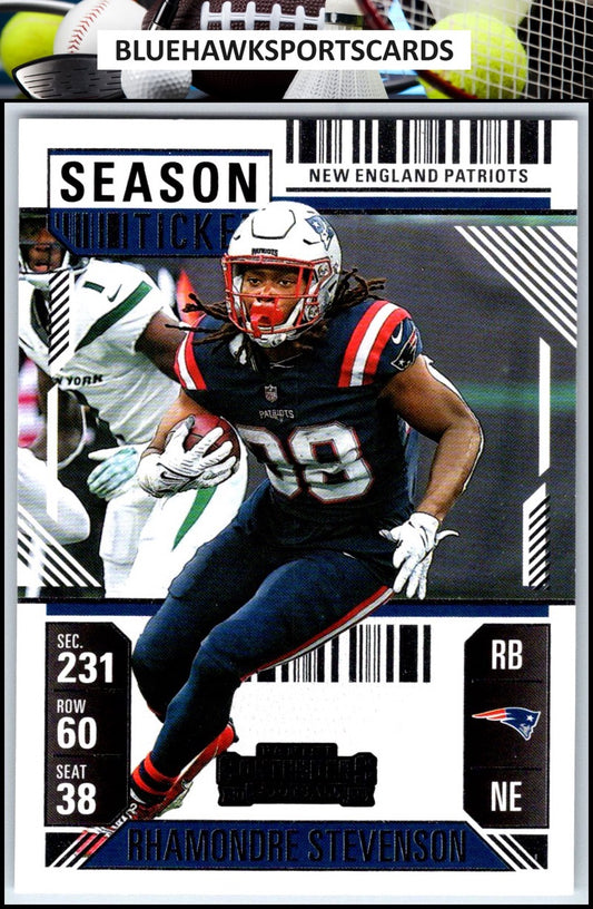 2024 Panini Contenders #68 Rhamondre Stevenson Season Ticket Retail