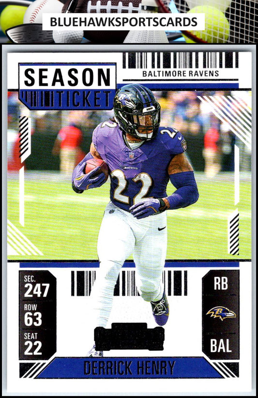2024 Panini Contenders #9 Derrick Henry Season Ticket Retail