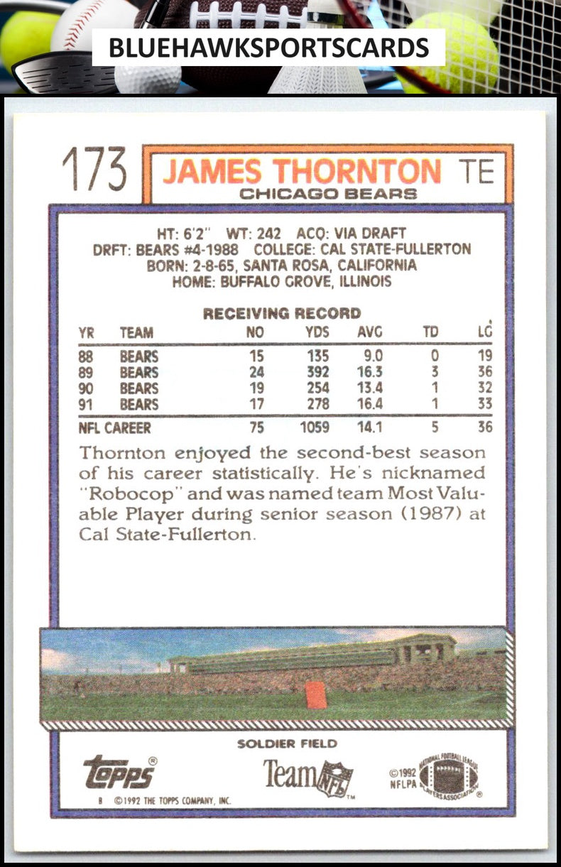 1992 Topps #173 James Thornton