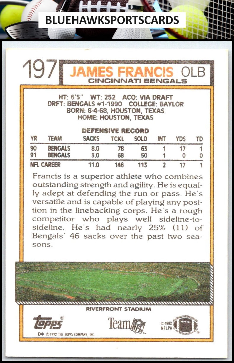 1992 Topps #197 James Francis
