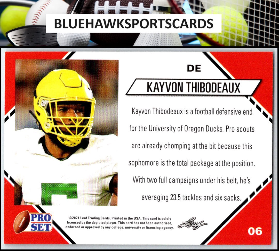 2021 Pro Set College Football #06 Kayvon Thibodeaux