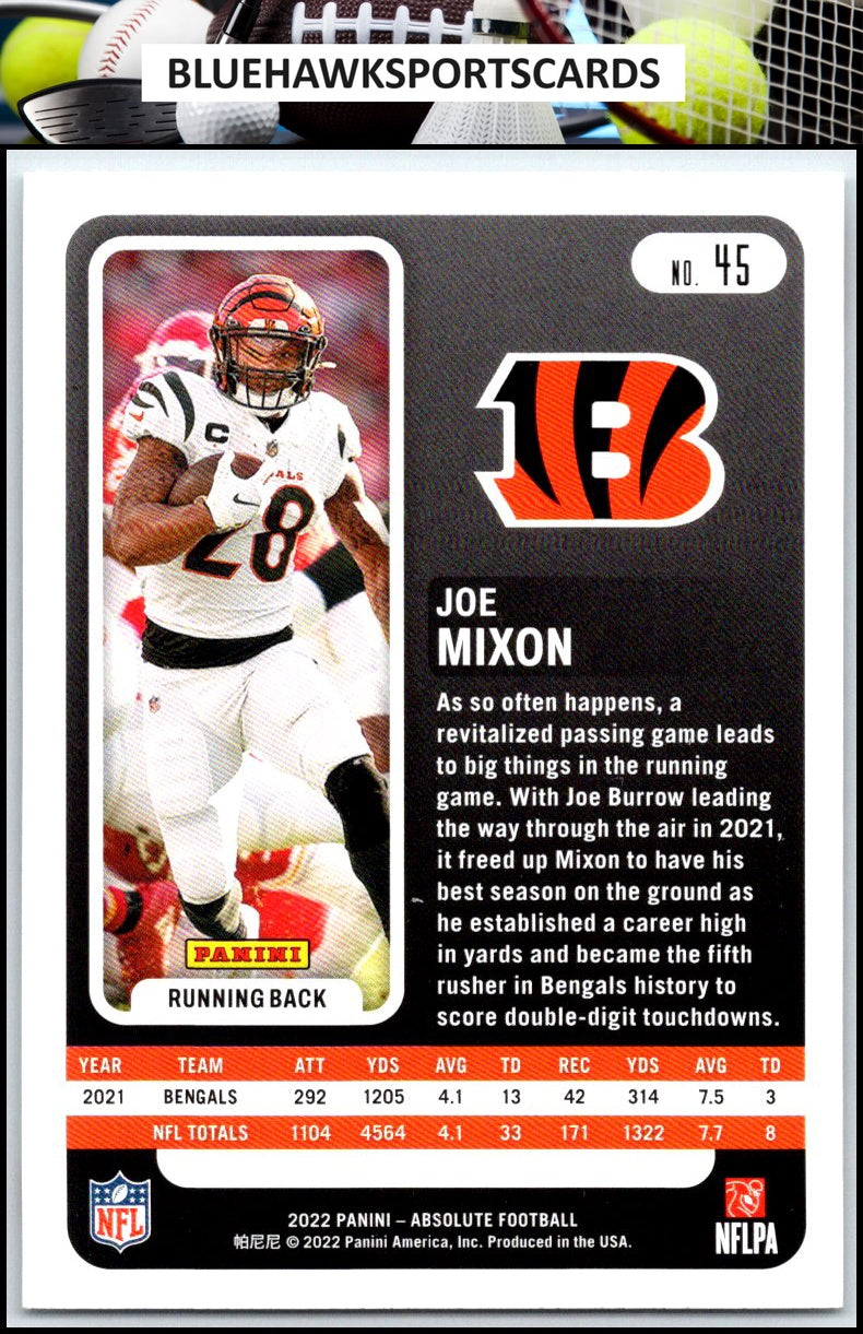 2022 Panini Absolute #45 Joe Mixon Retail