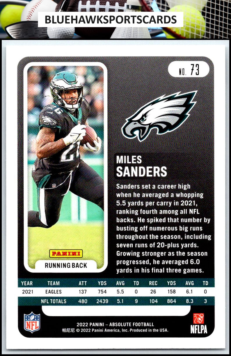 2022 Panini Absolute #73 Miles Sanders Retail