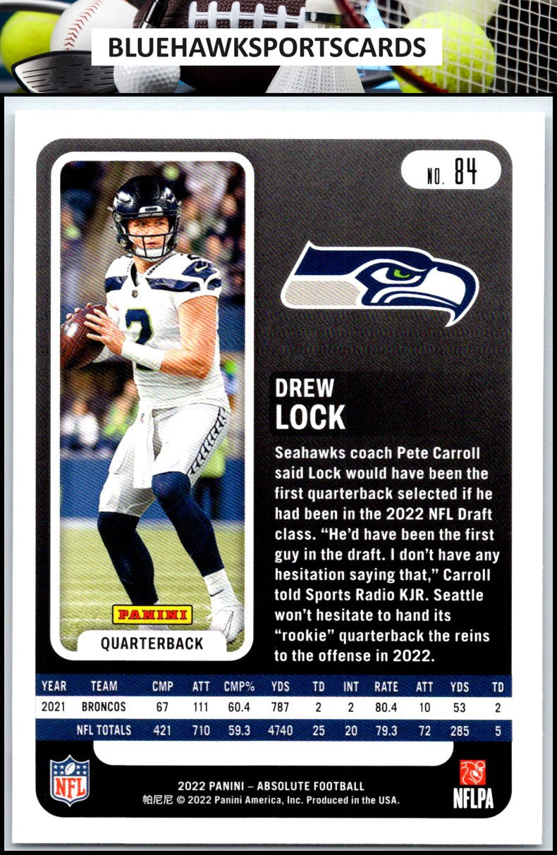 2022 Panini Absolute #84 Drew Lock Retail