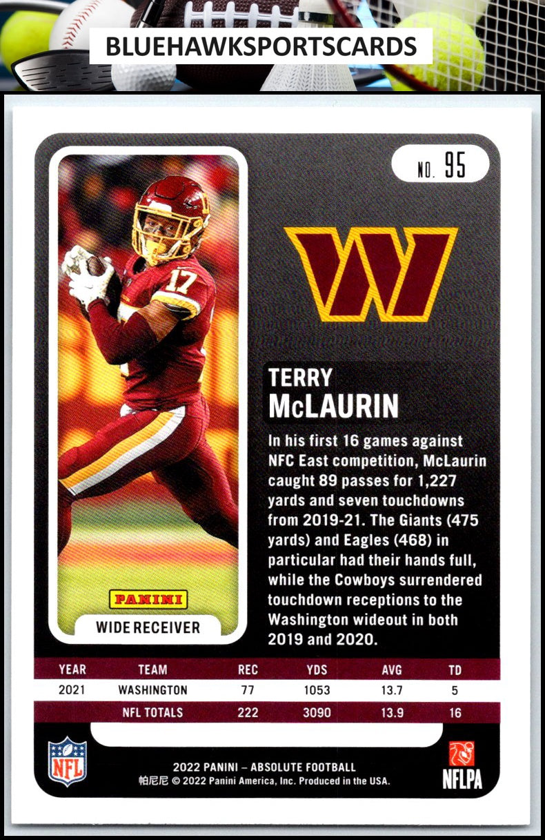 2022 Panini Absolute #95 Terry McLaurin Retail