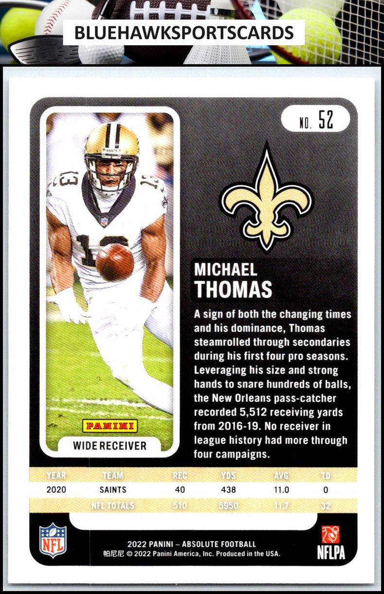 2022 Panini Absolute #52 Michael Thomas Retail