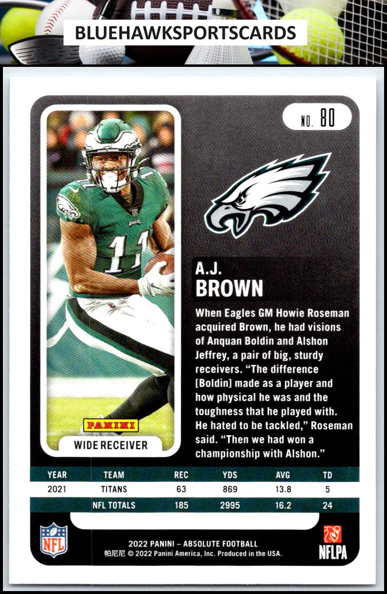 2022 Panini Absolute #80 A.J. Brown Retail