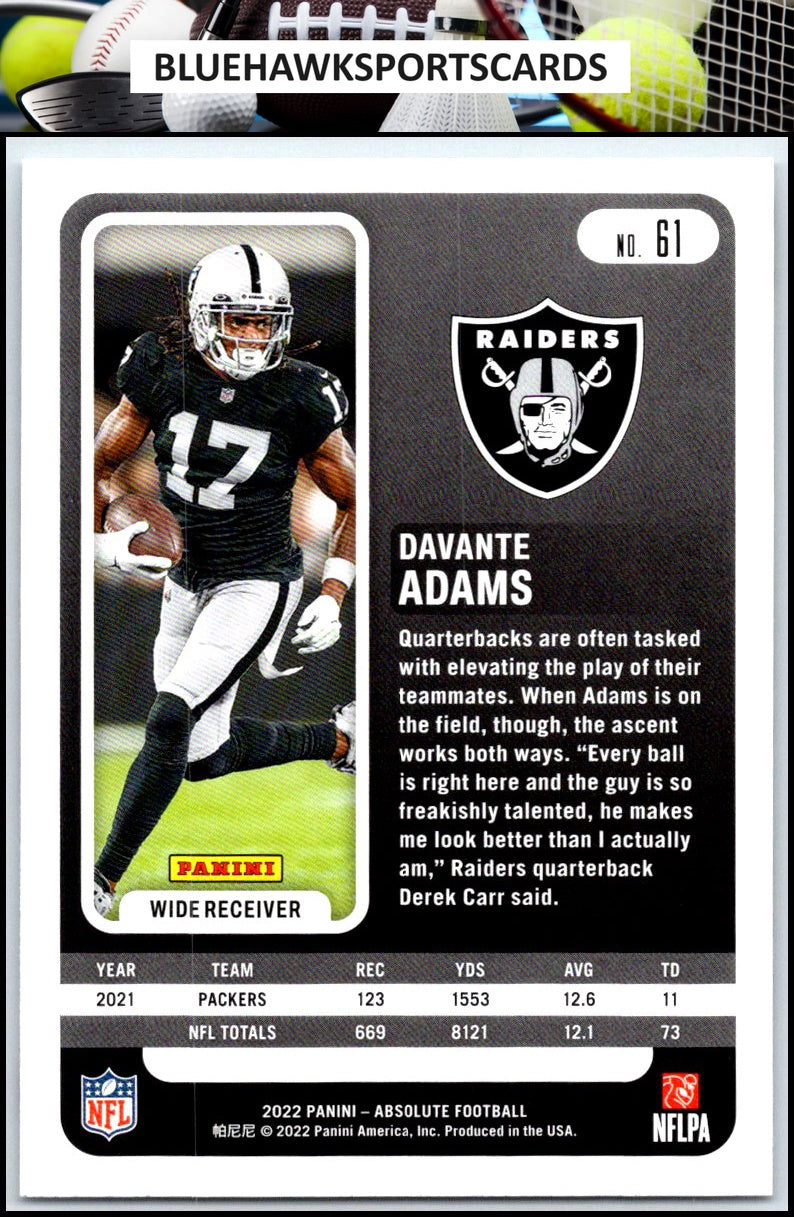 2022 Panini Absolute #61 Davante Adams Retail