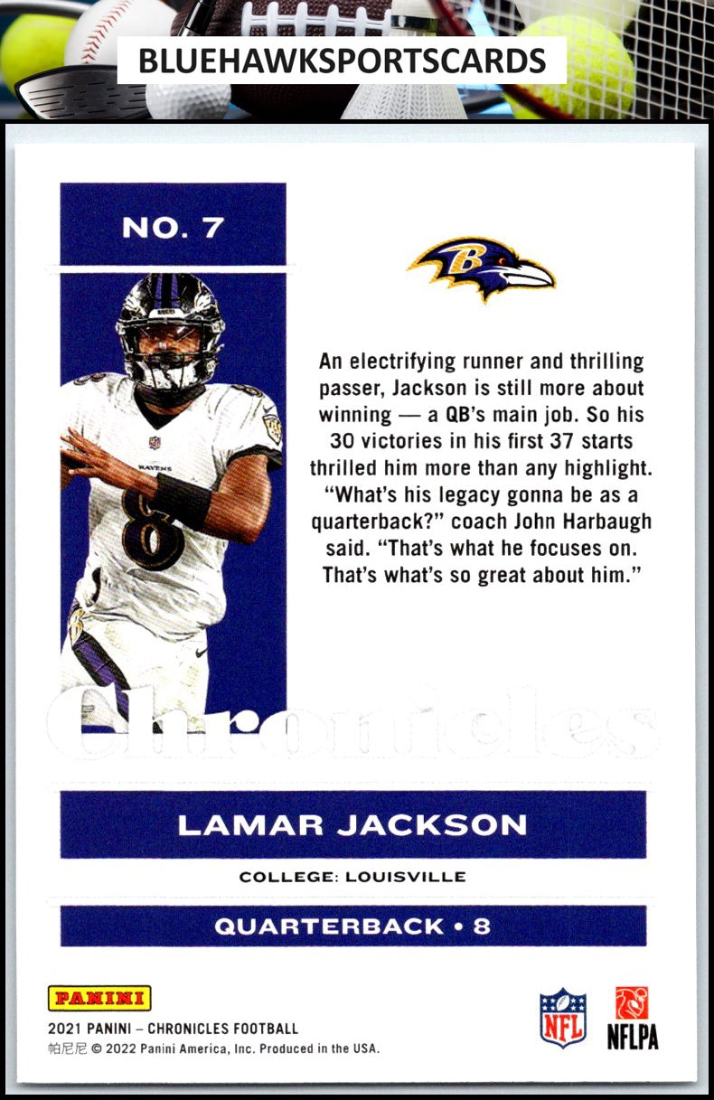 2021 Panini Chronicles #7 Lamar Jackson