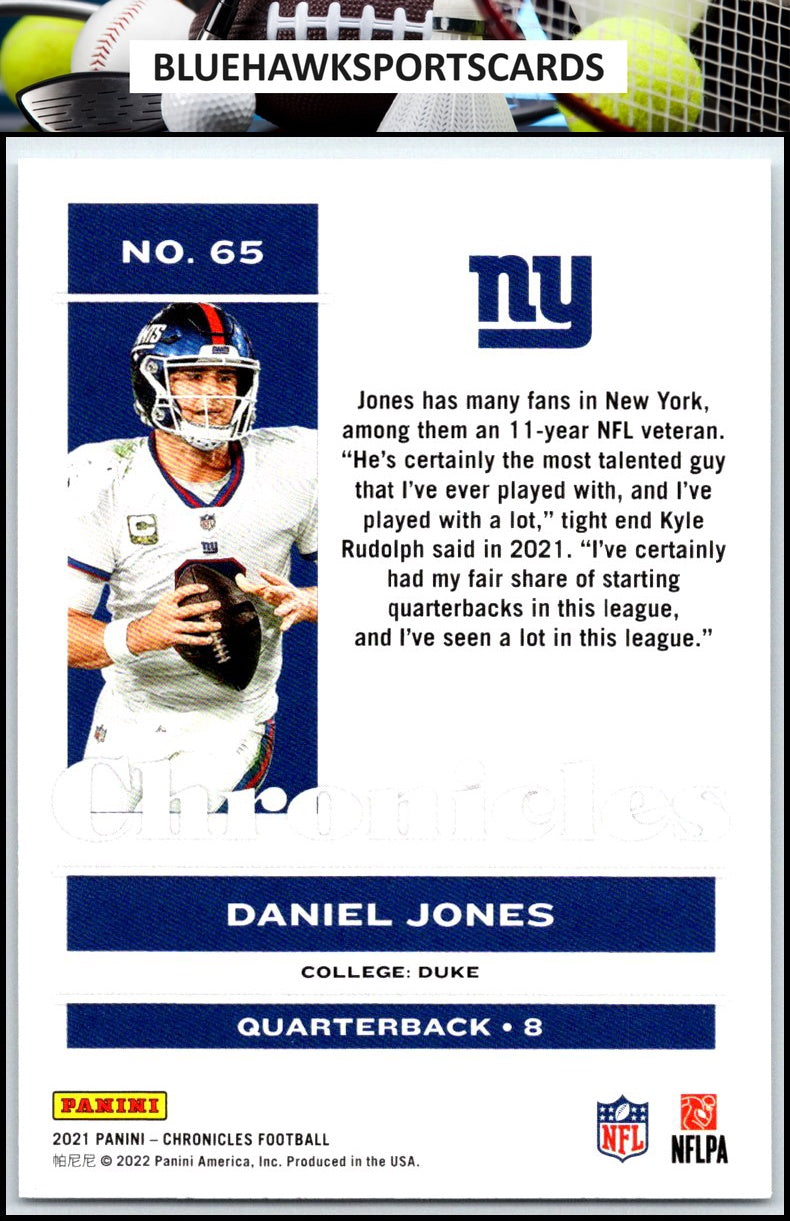 2021 Panini Chronicles #65 Daniel Jones