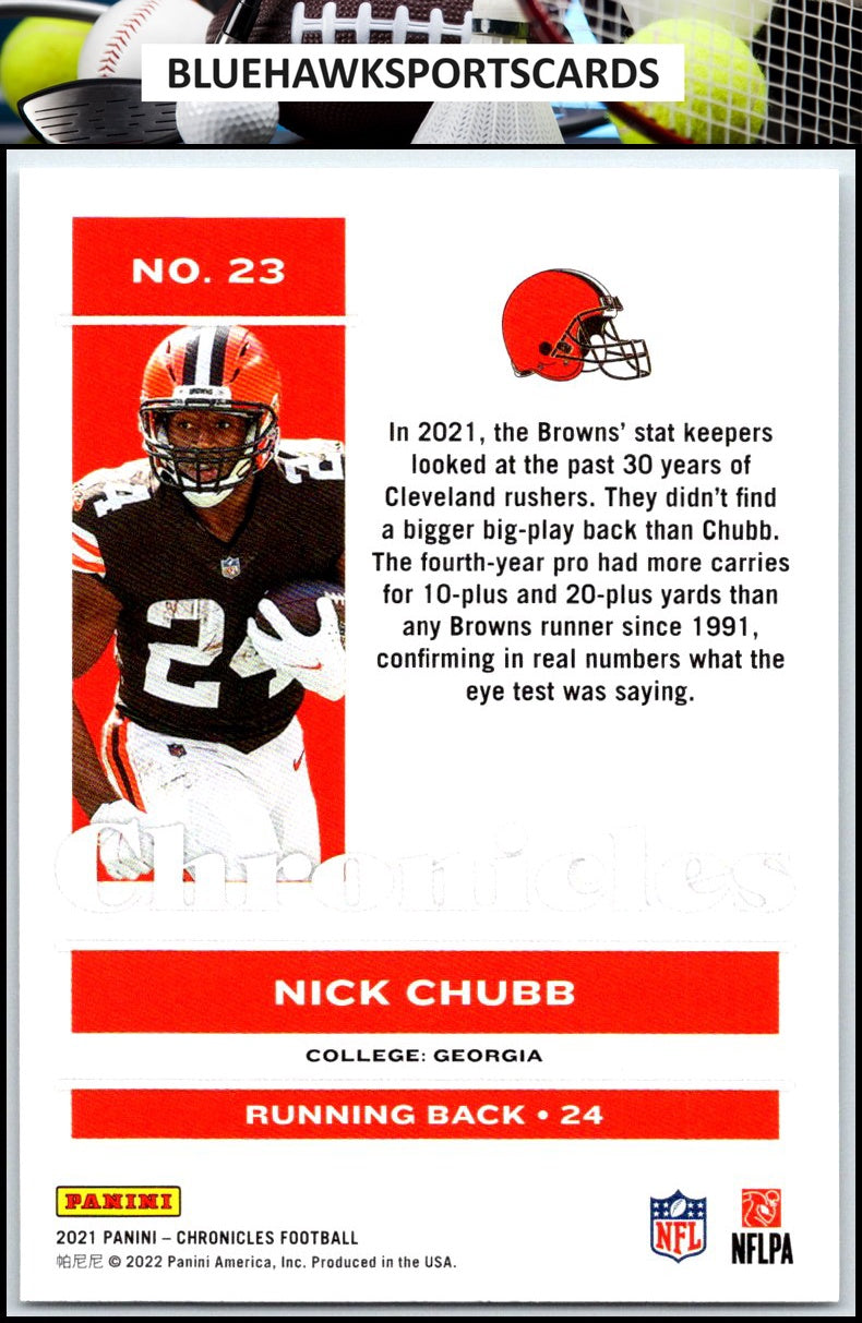 2021 Panini Chronicles #23 Nick Chubb
