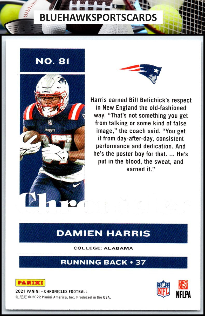 2021 Panini Chronicles #81 Damien Harris