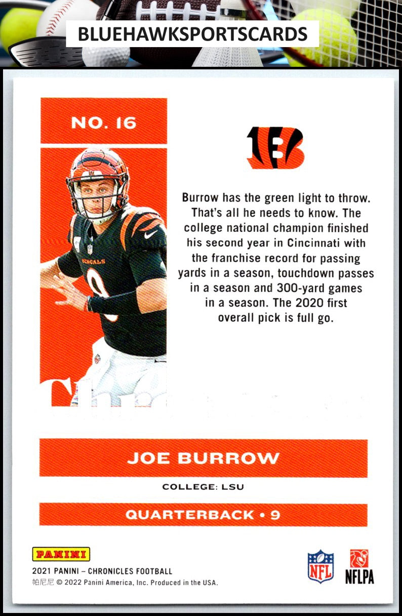 2021 Panini Chronicles #16 Joe Burrow