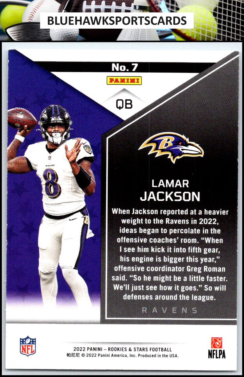 2022 Panini Rookies & Stars #7 Lamar Jackson