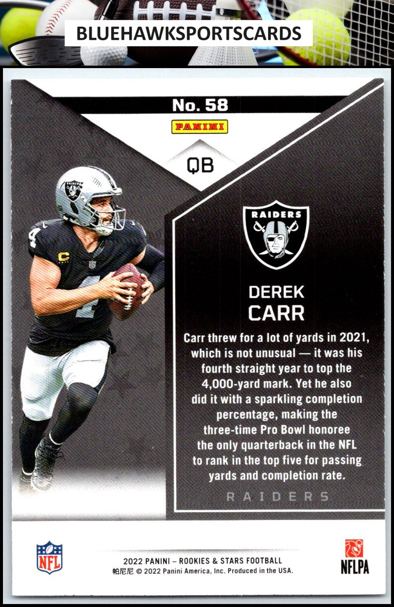 2022 Panini Rookies & Stars #58 Derek Carr