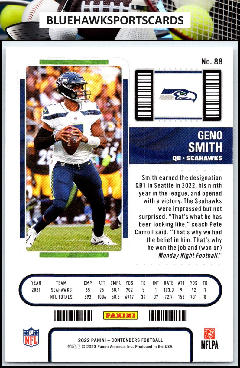 2022 Panini Contenders #88 Geno Smith