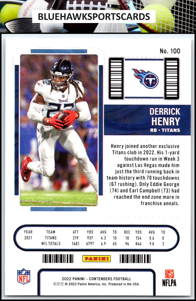 2022 Panini Contenders #100 Derrick Henry
