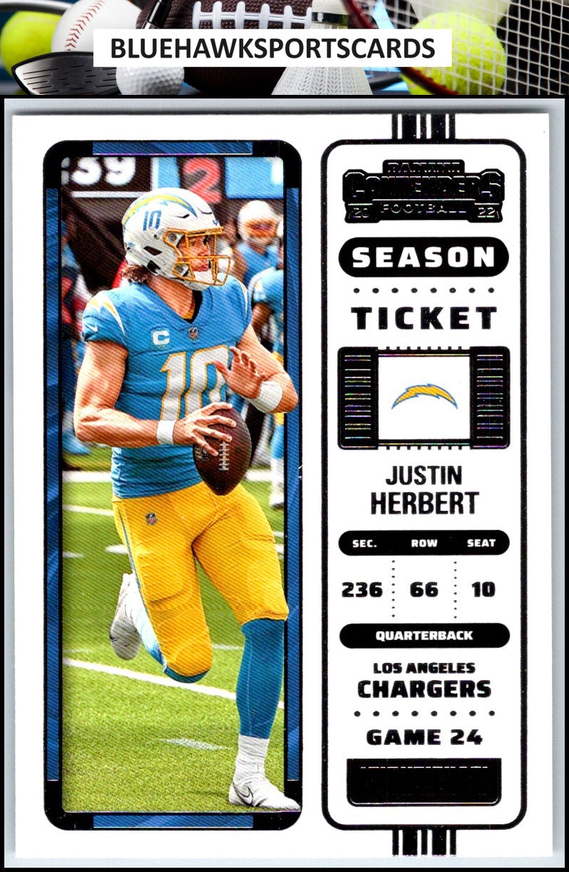 2022 Panini Contenders #72 Justin Herbert