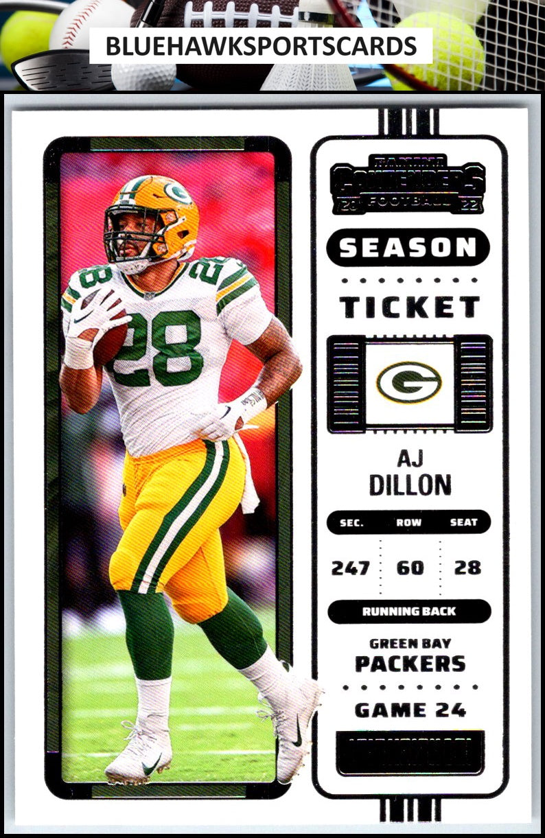 2022 Panini Contenders #42 AJ Dillon