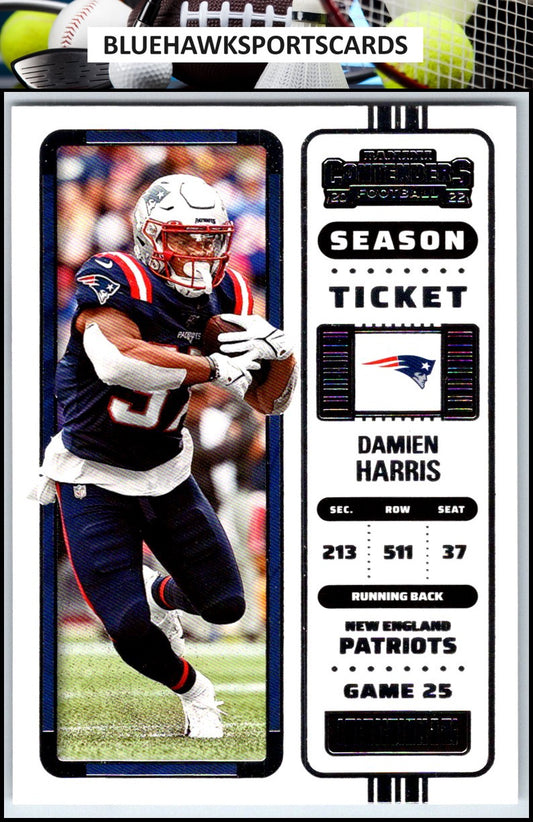 2022 Panini Contenders #87 Damien Harris