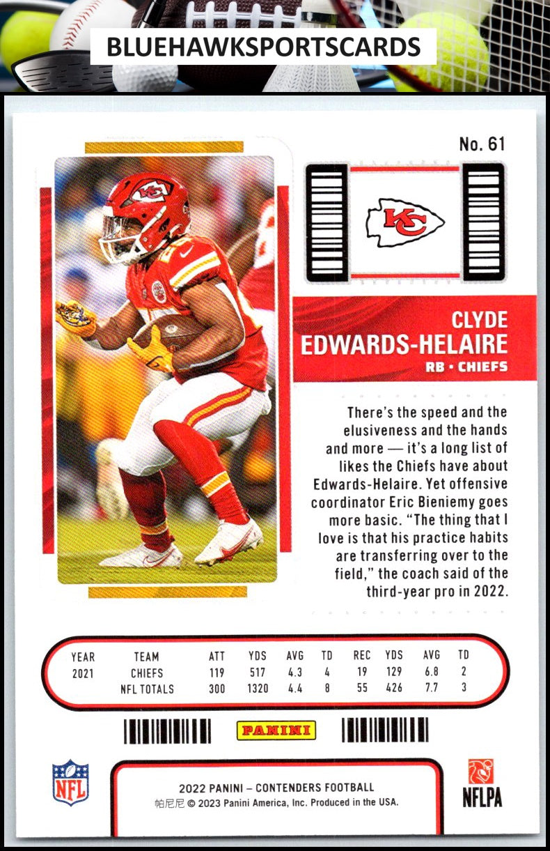 2022 Panini Contenders #61 Clyde Edwards-Helaire