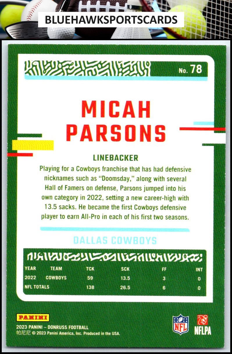 2023 Donruss #78 Micah Parsons