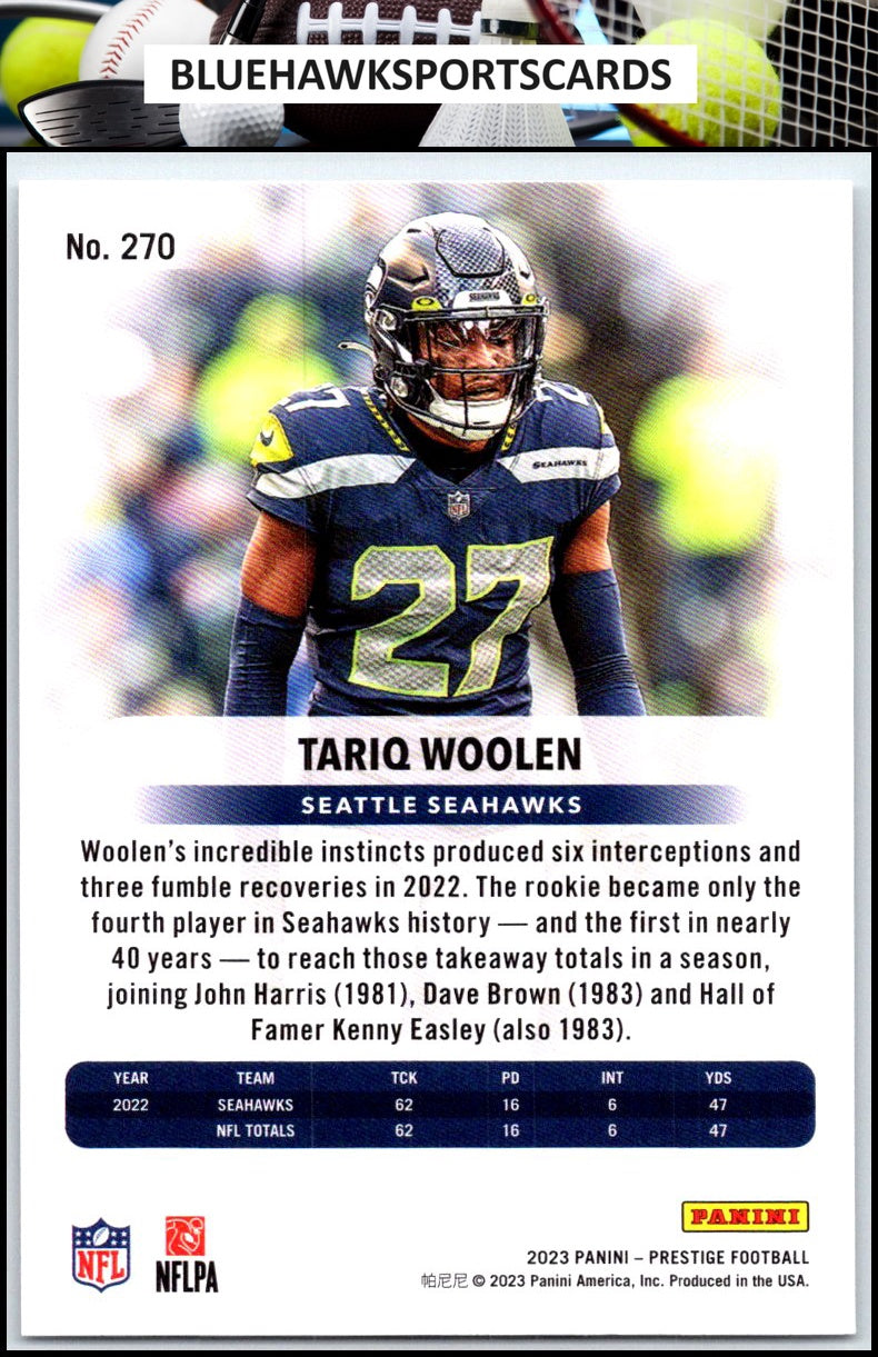 2023 Panini Prestige #270 Tariq Woolen