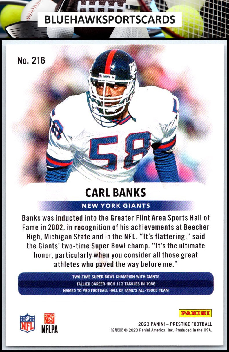 2023 Panini Prestige #216 Carl Banks