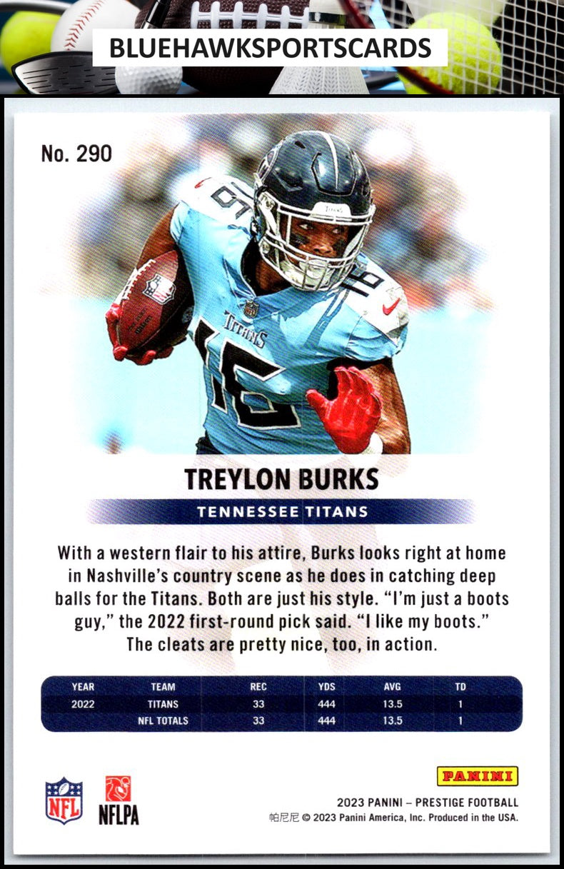 2023 Panini Prestige #290 Treylon Burks