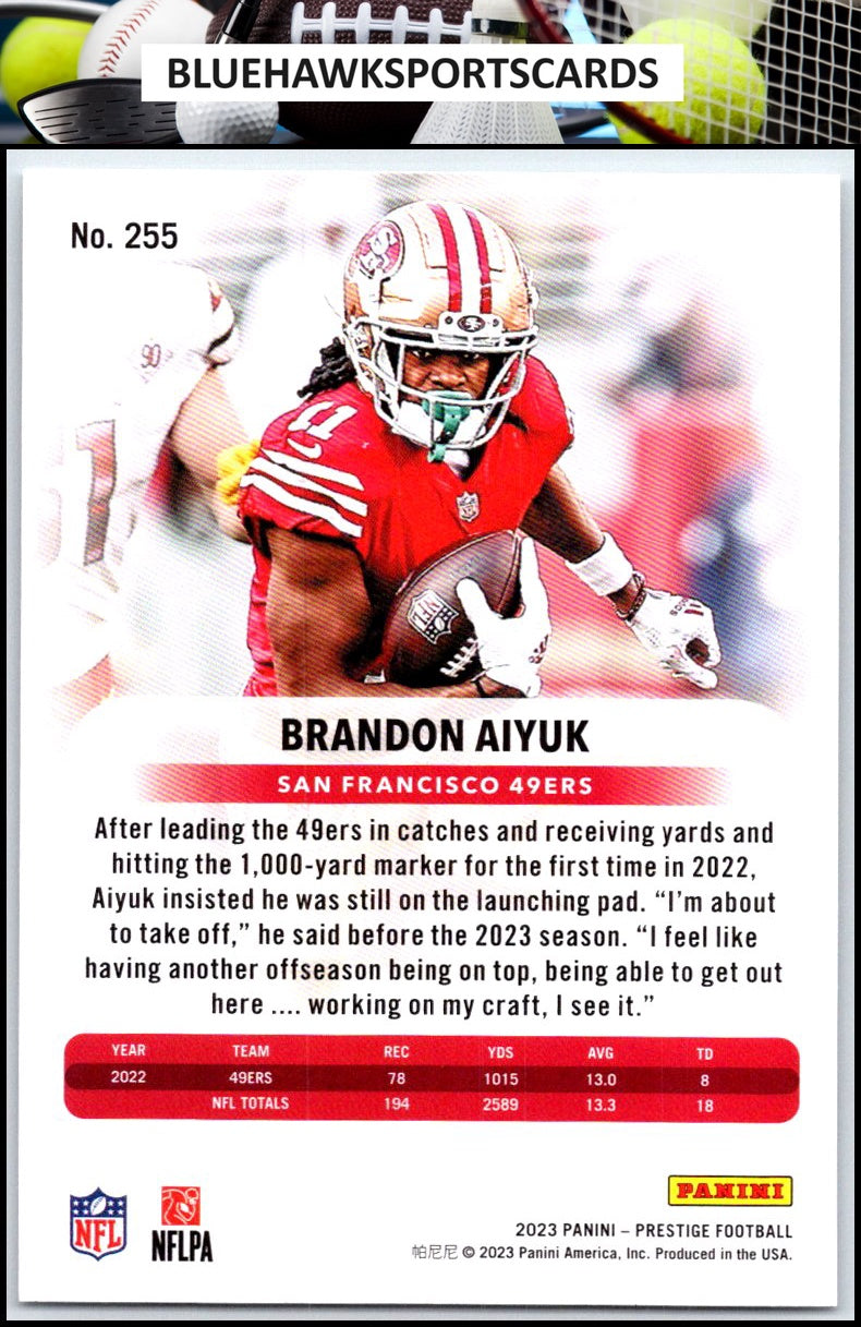 2023 Panini Prestige #255 Brandon Aiyuk