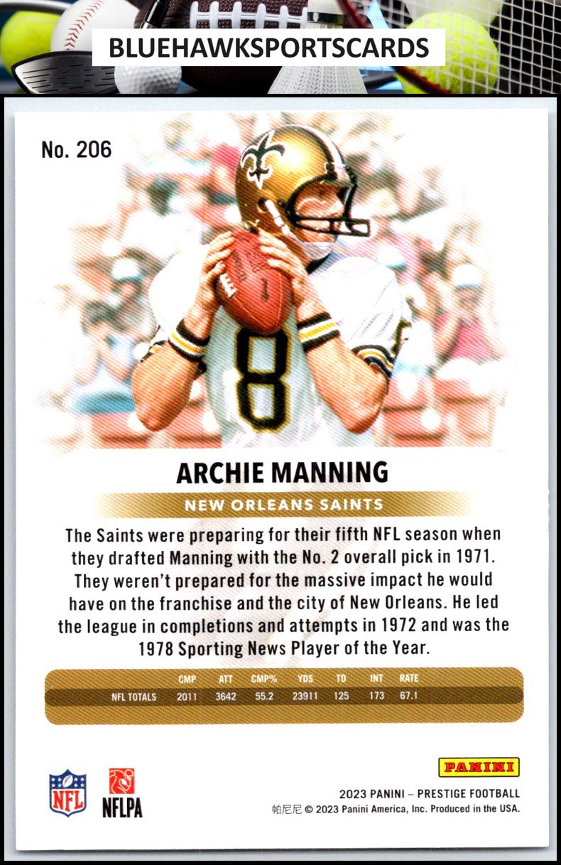 2023 Panini Prestige #206 Archie Manning