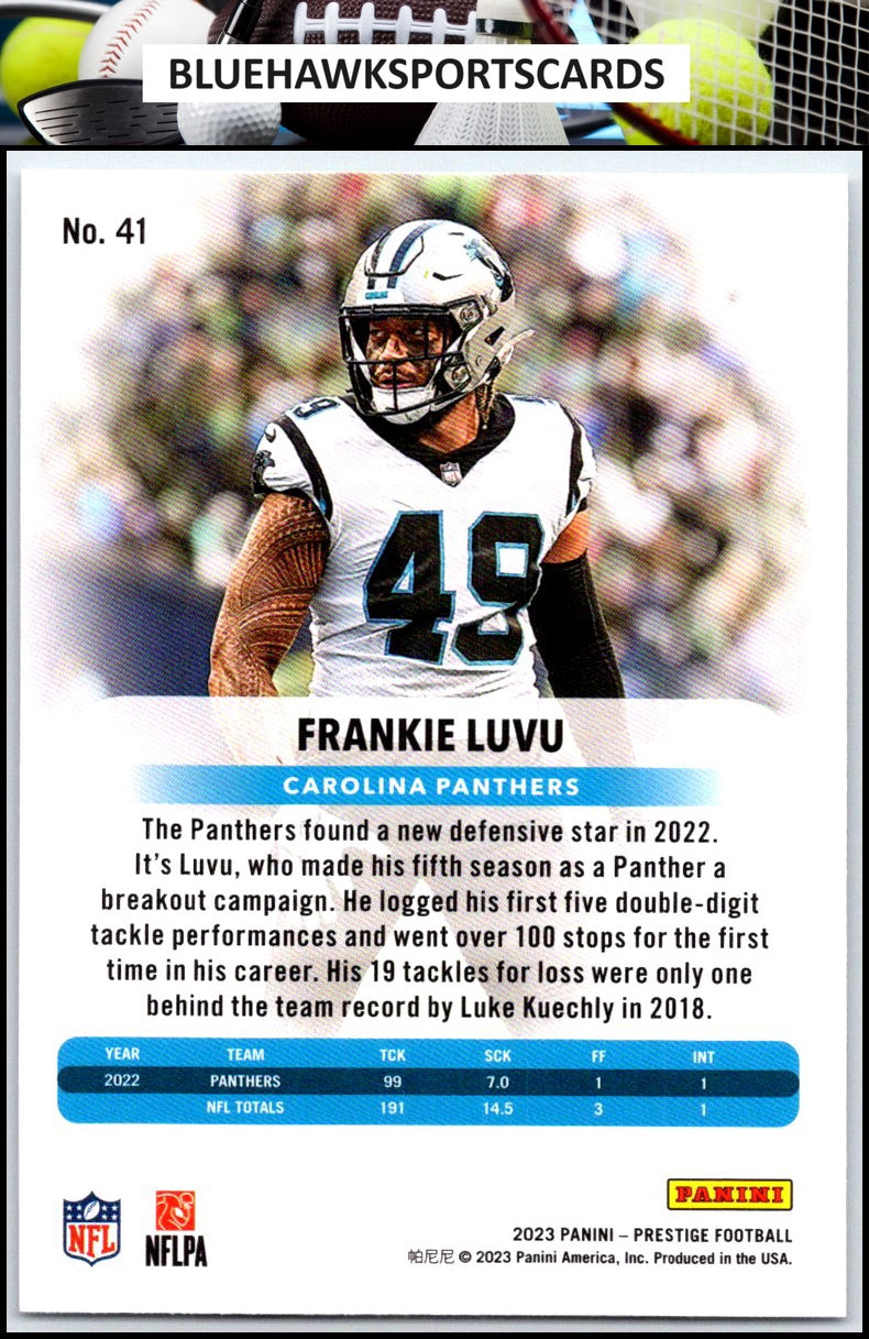 2023 Panini Prestige #41 Frankie Luvu