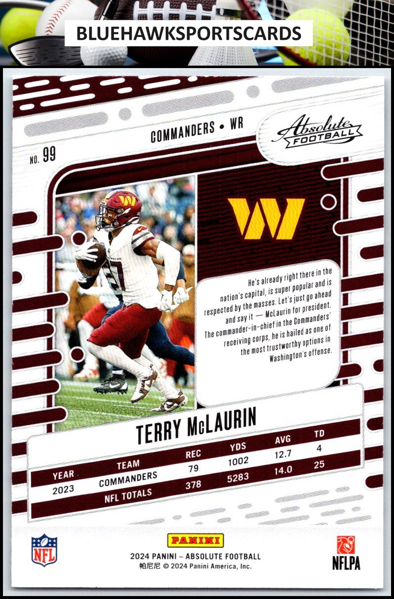 2024 Panini Absolute #99 Terry McLaurin Retail
