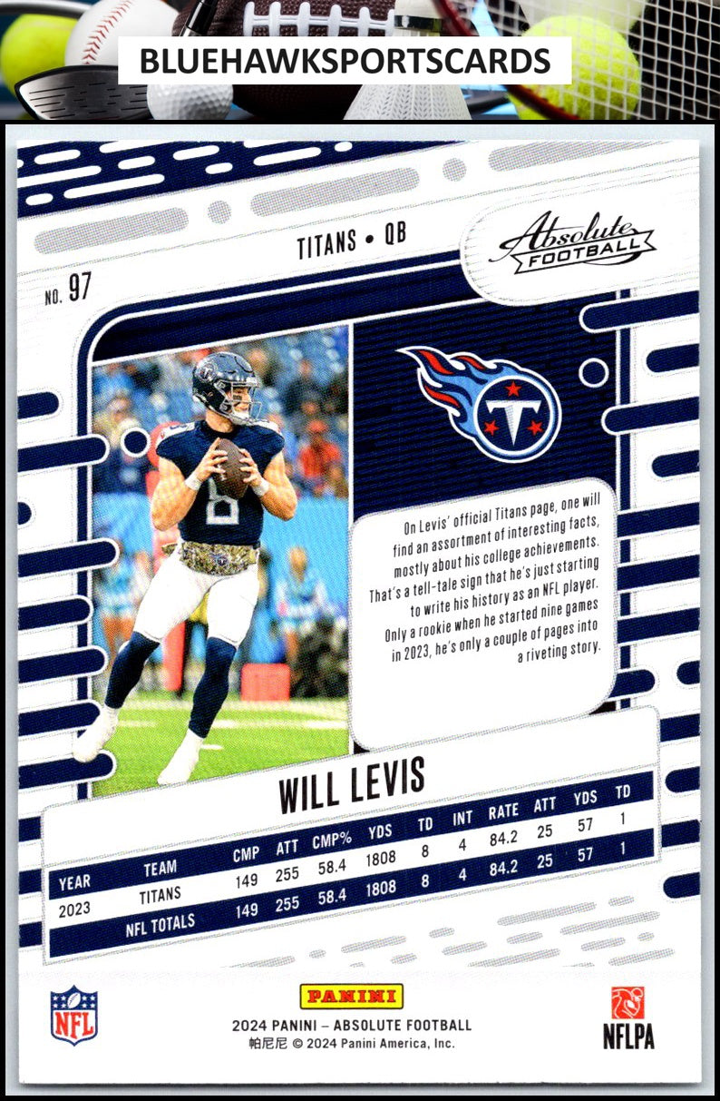 2024 Panini Absolute #97 Will Levis Retail