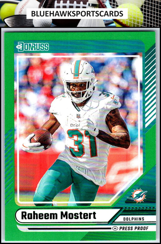 2024 Donruss #282 Raheem Mostert Press Proof Green