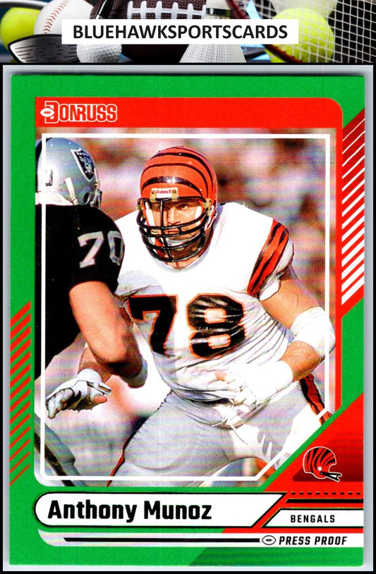 2024 Donruss #78 Anthony Muñoz Press Proof Green