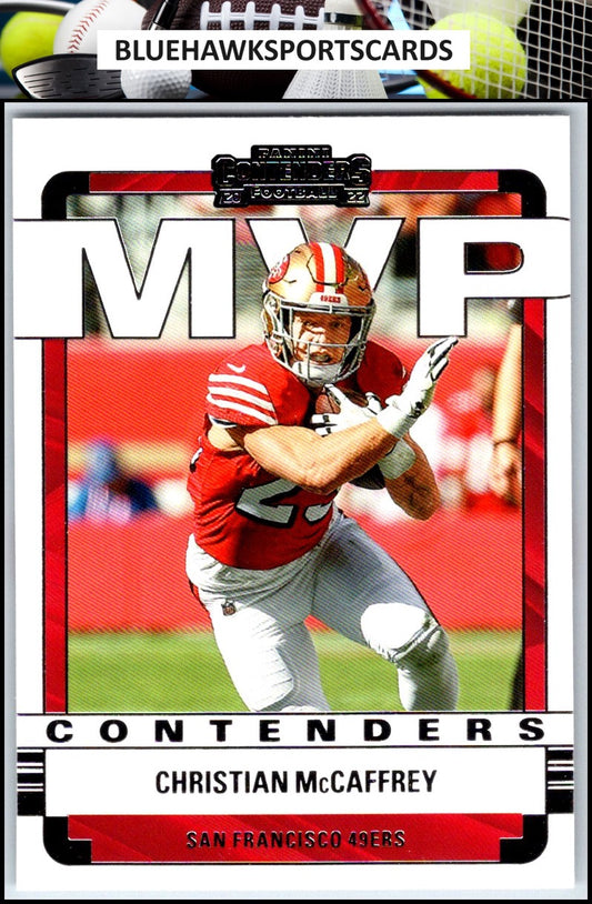 2022 Panini Contenders #MVP-CMC Christian McCaffrey MVP Contenders
