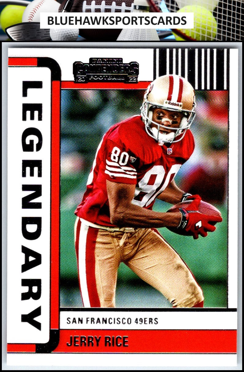 2022 Panini Contenders #LGD-JRI Jerry Rice Legendary Contenders