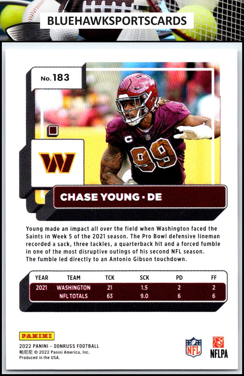 2022 Donruss #183 Chase Young Canvas