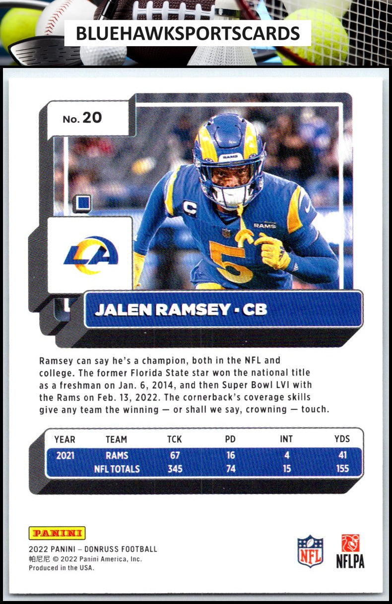 2022 Donruss #20 Jalen Ramsey