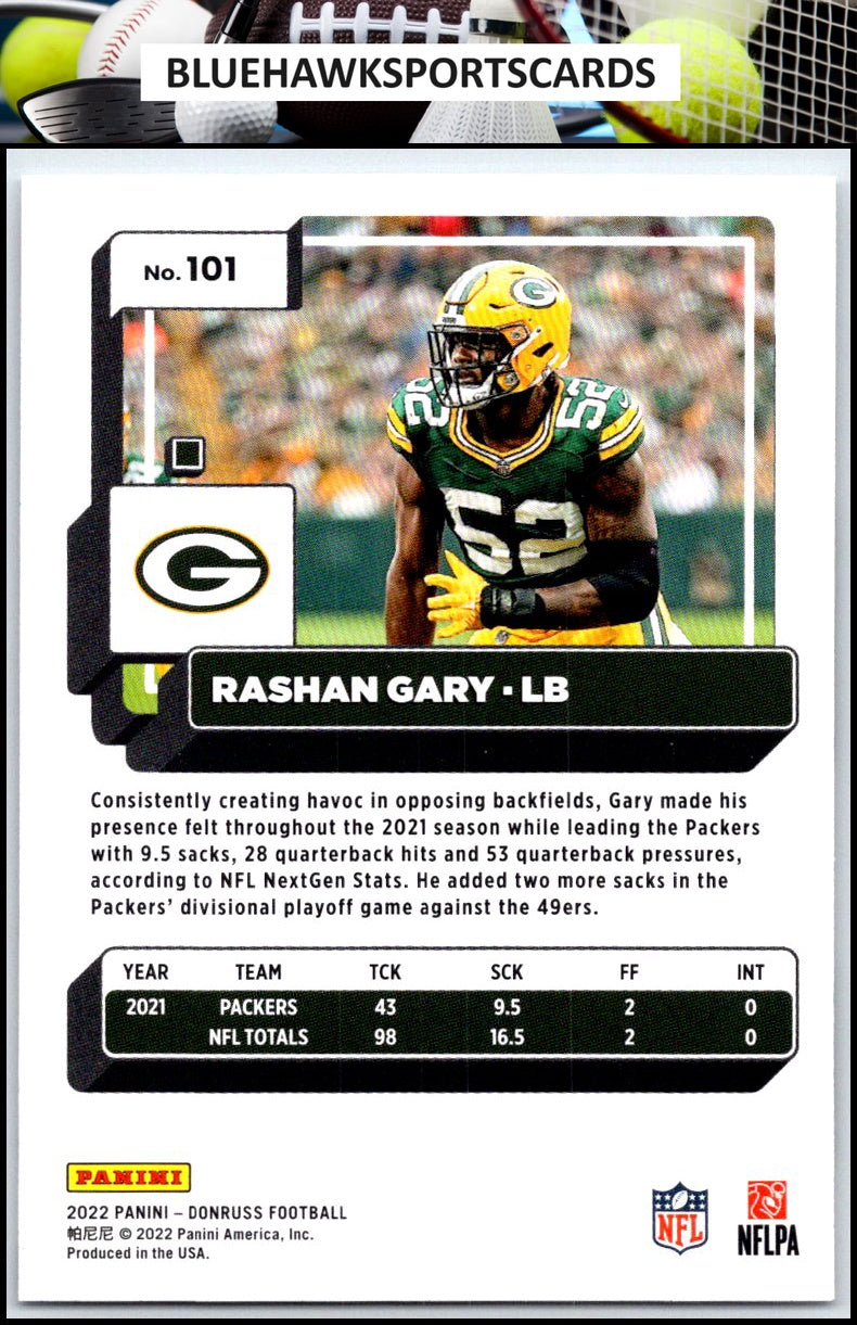 2022 Donruss #101 Rashan Gary