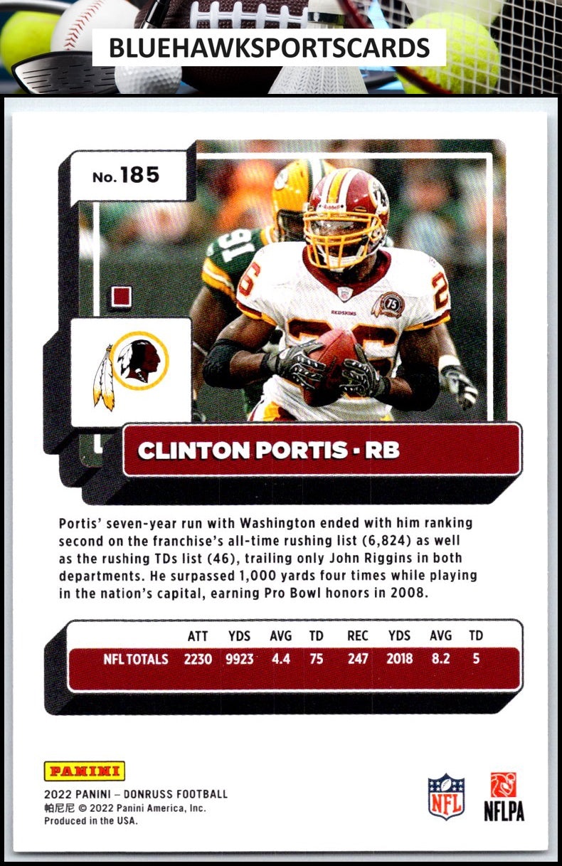 2022 Donruss #185 Clinton Portis