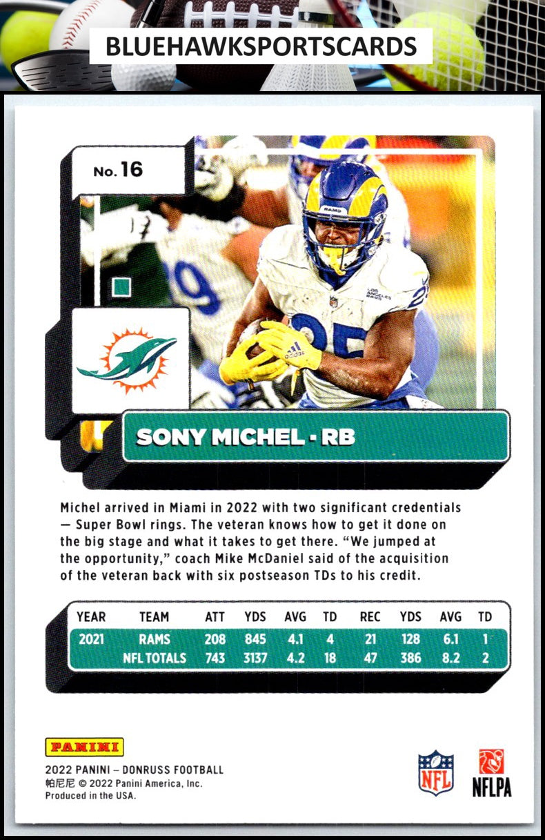 2022 Donruss #16 Sony Michel