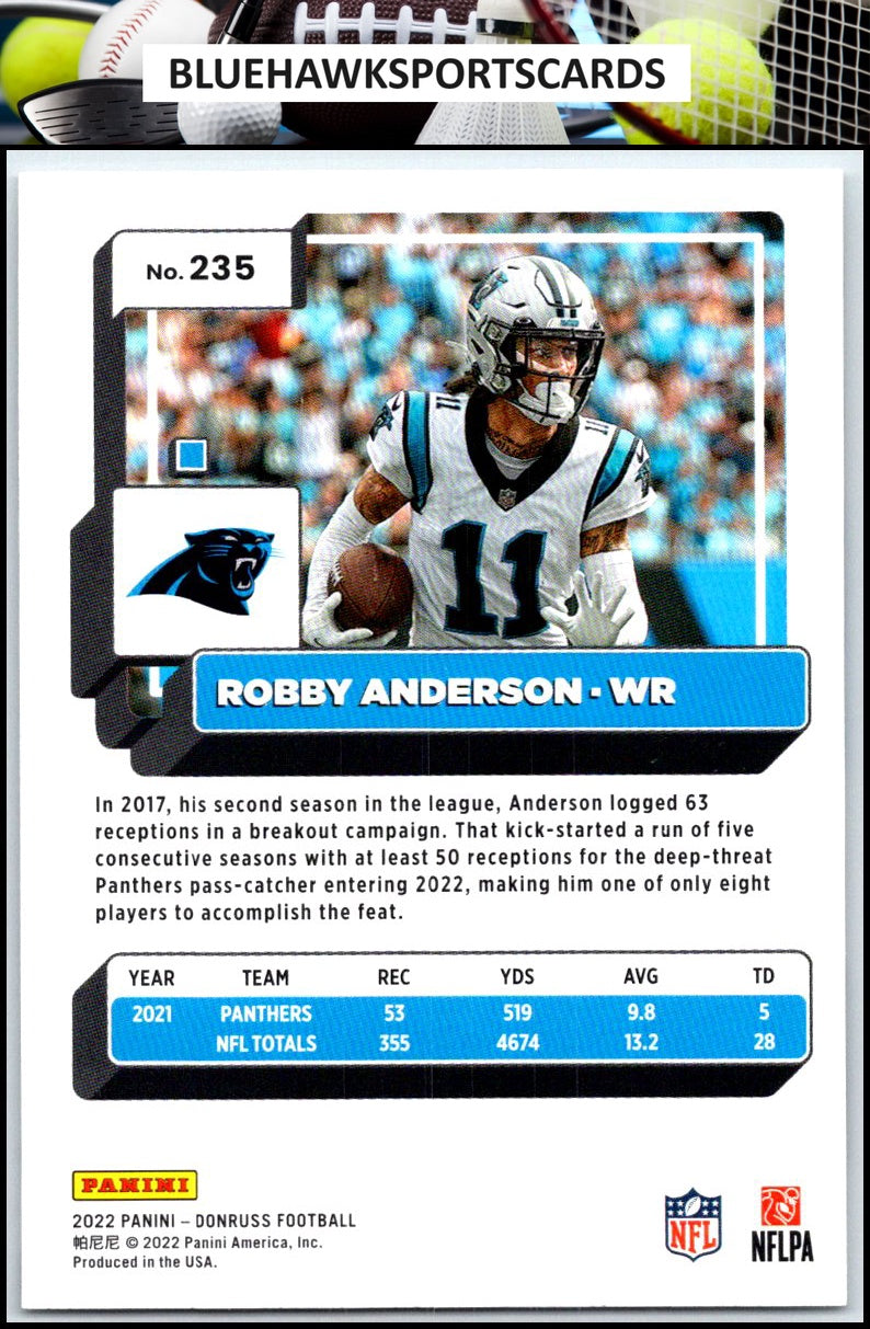 2022 Donruss #235 Robby Anderson