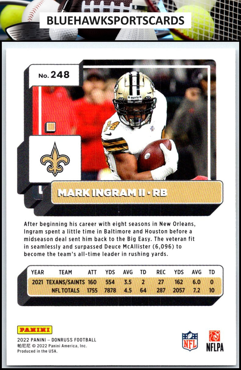 2022 Donruss #248 Mark Ingram II