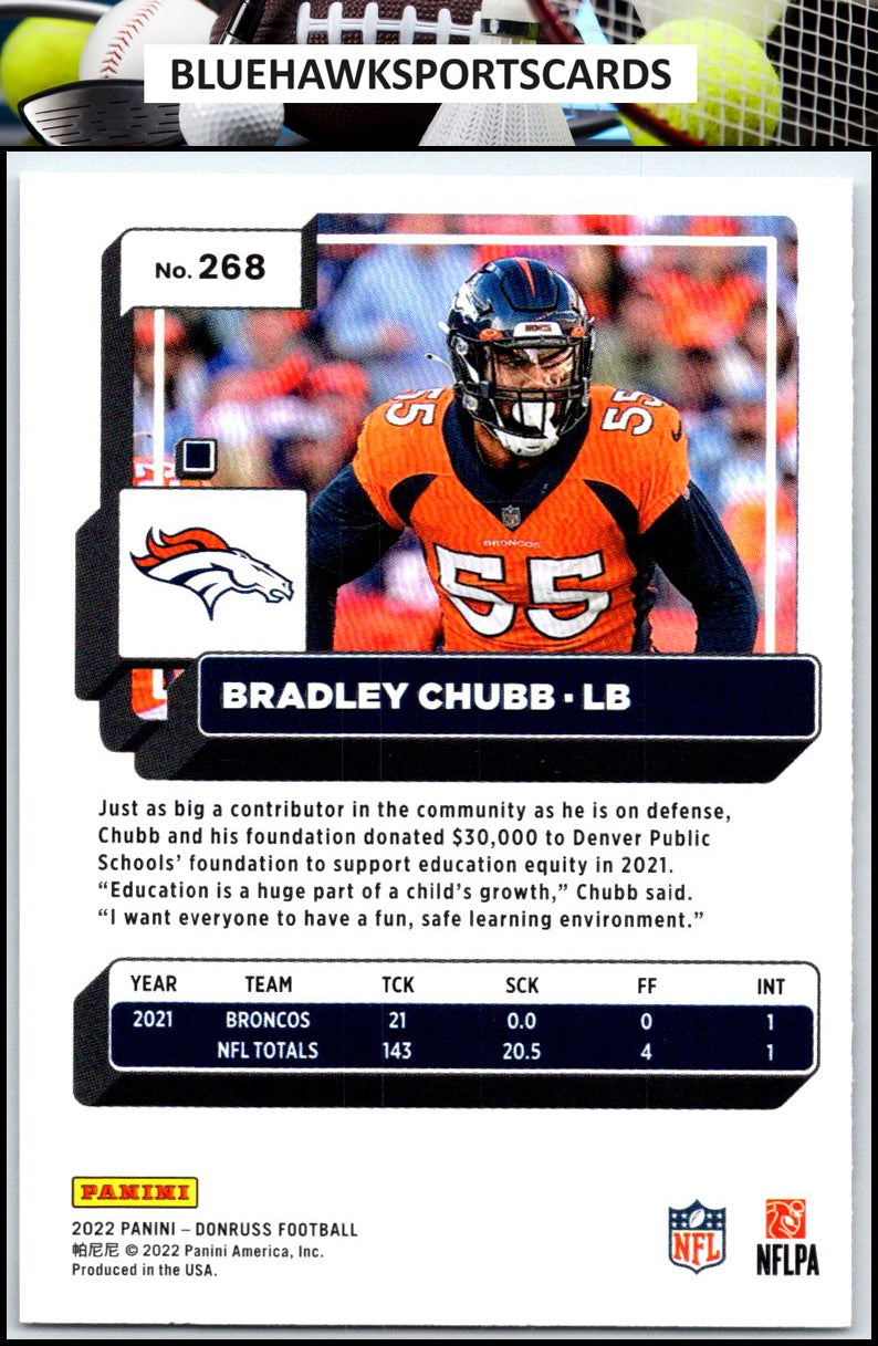 2022 Donruss #268 Bradley Chubb